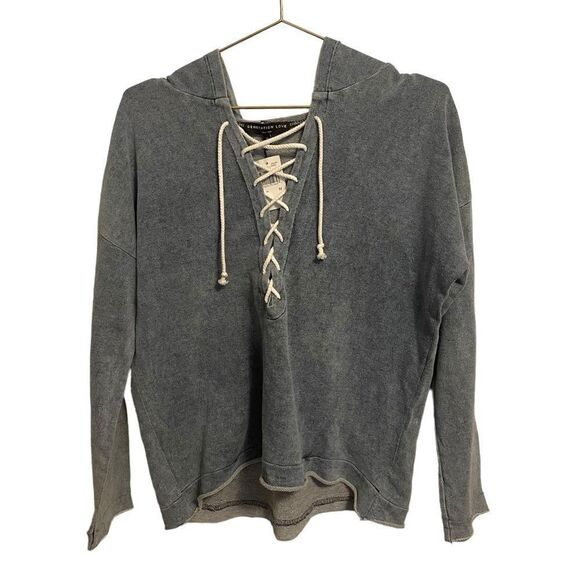 Generation Love Revolve Harbor Lace up Hoodie Cotton Indigo MED NWT - Picture 1 of 10